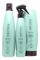 Kit Detox Capilar Aneethun Shampoo, Loção E Bálsamo