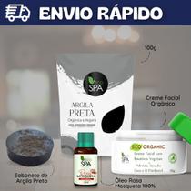 Kit Detox Skin Care - Argila Preta + Sabonete de Argila Preta + Creme Facial Hidratante - Eco Spa