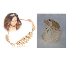 Kit Deusa Grega C/ 1 Tiara e 1 Bracelete Romana