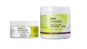 Kit Deva Curl Heaven in Hair Máscara 250g + SUPERCREAM Creme Modelador 500g