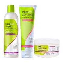 Kit Deva Curl - Leave in cachos light 120ml + Ativador de cachos wave maker 180ml + Creme modelador styling cream 250g