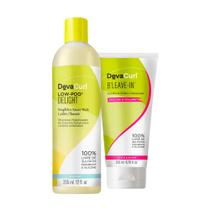 Kit Deva Curl Low Poo Delight Shampoo 355ml, Leave-In 200Ml (2 produtos)