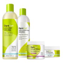 Kit Deva Curl Low-Poo Shampoo 355Ml, Condicionador 355Ml, Creme Modelador 500G, Máscara 250G