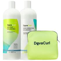 Kit Deva Curl No-Poo Decadence Shampoo 1L + Condicionador 1L + Nécessaire