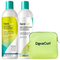 Kit Deva Curl No-Poo Decadence Shampoo 355ml + Condicionador 355ml + Nécessaire