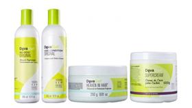 Kit Deva Curl No-Poo Original Sh 355ml+ One Condition Cond 355ml+ Máscara 250g+ SUPERCREAM Creme Modelador 500g