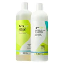 Kit Deva Curl Original Shampoo LOW-POO 1 litro+Condicionador One Condition Decadence 1 litro