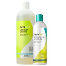 Kit Deva Curl Original Shampoo LOW-POO 1 litro+Condicionador One Condition Decadence 355ml