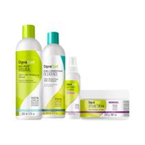 Kit Deva Curl Shampoo No-Poo 355ml, Cond 355ml, Spray 120ml, Creme Styling Cream 250g