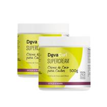 Kit Deva Curls Duo SuperCream Creme de Cocos para Cachos + Escova