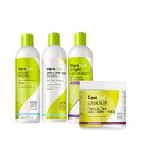 Kit Deva Curls No-poo, One Condition Original, Angéll e Creme de Coco