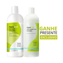 Kit Deva Curls Original Shampoo No-Poo 1l, Condicionador One condition 1L (2 produtos) + sachês surpresa