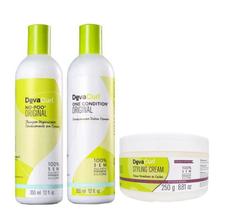 Kit Deva Shampoo No-Poo +One Condition 2x355ml +Styling Cream 250g
