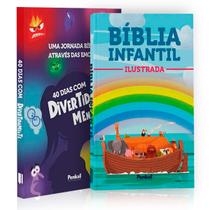 Kit Devocional 40 Dias Com Divertidamente + Bíblia Infantil Bichos na Arca Explorando a Fé Através das Emoções