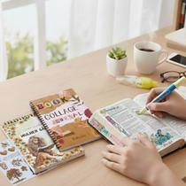Kit Devocional Bible Journaling Adesivos Collage Book Marca Texto
