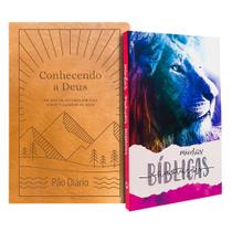 Kit Devocional Conhecendo a Deus Luxo + Caderno de Anotações Leão Color Kit Devocional Conhecendo a Deus Luxo + Caderno de Anotações Leão Color