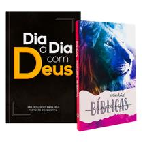 Kit Devocional Dia a Dia com Deus + Caderno Anotações Leão Color
