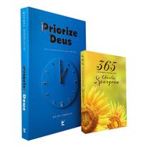 Kit Devocional Priorize Deus + 365 Mensagens Diárias Charles Spurgeon Girassol