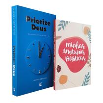 Kit Devocional Priorize Deus + Caderno Minhas Anotações Bíblicas Boho