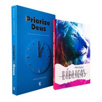 Kit Devocional Priorize Deus + Caderno Minhas Anotações Bíblicas Leão Color