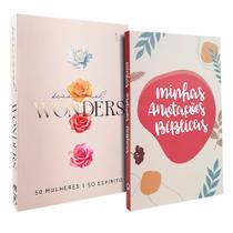 Kit Devocional Wonders 50 Mulheres 1 só Espírito + Minhas Anotações Bíblicas Boho