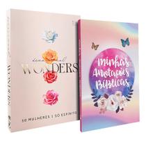 Kit Devocional Wonders 50 Mulheres 1 só Espírito + Minhas Anotações Bíblicas Borboleta - AD Santos