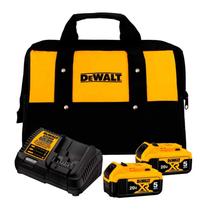 Kit DeWalt 20V 2 Baterias 5Ah Carregador BIVOLT Bolsa DCB205C2K