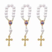 Kit Dezena Nossa Senhora de Guadalupe Pérola Abs Branca 8mm (3 unidades) Kit Dezena Nossa Senhora de Guadalupe Pérola Abs Branca 8mm (3 unidades)