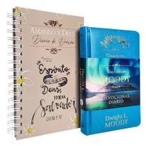 Kit Dia a Dia Dwight Moody Luxo Couro + Diário de Oração Lettering