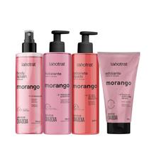 Kit Dia a Dia Morango Esfo 150ml + Body 190ml + Hidra 190ml + Sabo 190ml