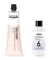 Kit Dia Color Loreal + Emulsão 6vol 90ml - Escolha Sua Cor Tom:6.84 Loiro Escuro M. Acobre Kit Dia Color Loreal + Emulsão 6vol 90ml - Escolha Sua Cor Tom:6.84 Loiro Escuro M. Acobre