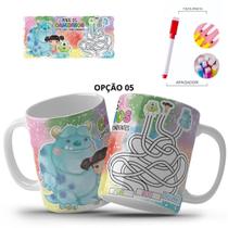 Kit Dia Das Crianças Caneca Plástico e Caneta C/ Apagador
