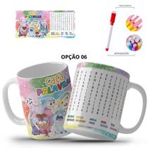 Kit Dia Das Crianças Caneca Plástico e Caneta C/ Apagador