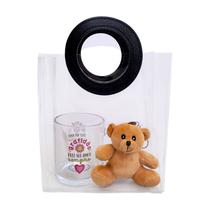 Kit Dia das Mães Presente Namorados Caneca + Sacola + Urso Cor:Gratidão + Sac.Preta Kit Dia das Mães Presente Namorados Caneca + Sacola + Urso Cor:Gratidão + Sac.Preta