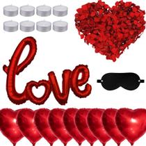 KIT Dia dos namorados 6 balões 10 velas 200 pétalas Venda