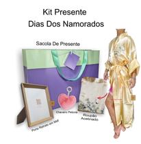 Kit Dia dos Namorados Porta Retrato Robe Chaveiro e Sacola