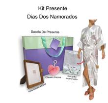 Kit Dia dos Namorados Porta Retrato Robe Chaveiro e Sacola - MktPlace