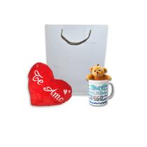 Kit Dia dos Pais Caneca + Urso Fofo + Coração + Sacola