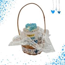 Kit dia dos pais cesta caneca 320 ml melhor paizao e vela aromatica Kit dia dos pais cesta caneca 320 ml melhor paizao e vela aromatica