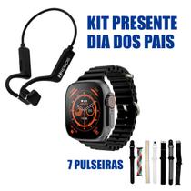 Kit Dia dos pais Relógio smartwatch + Fone De Ouvido sport Kit Dia dos pais Relógio smartwatch + Fone De Ouvido sport