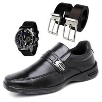 Kit dia dos Pais Sapato Social + Cinto + Relógio