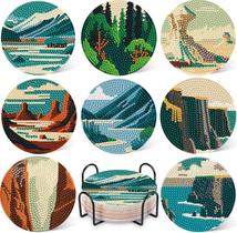 Kit Diamond Art Coasters DOTZSO com suporte para adultos, 8 unidades