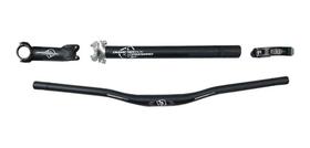 Kit Diamondback Guidão + Canote + Abraçadeira de canote + Mesa 100 mm preto e prata