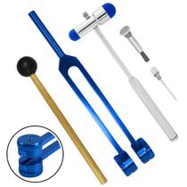 Kit Diapasão Médico Martelo Buck Inox Medicina Avaliação Audiológica