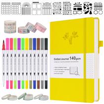 Kit Diário Bullet Journal A5 OFFIGIFT - Com Estênceis e Fita Adesiva