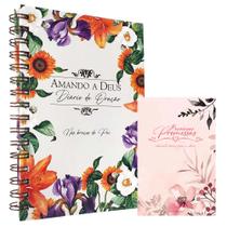 Kit Diário de Oração Amando a Deus Flores + Livreto Preciosas Promessas Tulipa