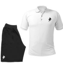 Kit Dibre Camiseta Gola Polo e Bermuda Moletom Plus Size Casual Confortável TropiCaos - Antidepressivo