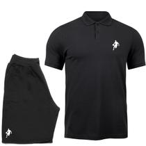 Kit Dibre Camiseta Gola Polo e Bermuda Moletom Plus Size Casual Confortável TropiCaos