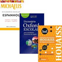 Kit Dicionários: Oxford Para Estudantes Brasileiros De Inglês + Houaiss Da Língua Portuguesa + Espanhol Michaelis - Kit de Livros