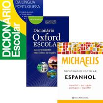 Kit dicionários: Português + Inglês + Espanhol - Kit de Livros